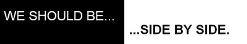 say no to racism side by side sticker