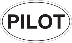 1 Pilot Euro Oval Pilots Decal