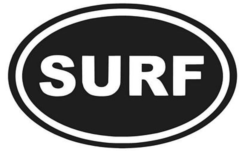 SURF OVAL hawiaan VINYL DECAL STICKER CAR WINDOW