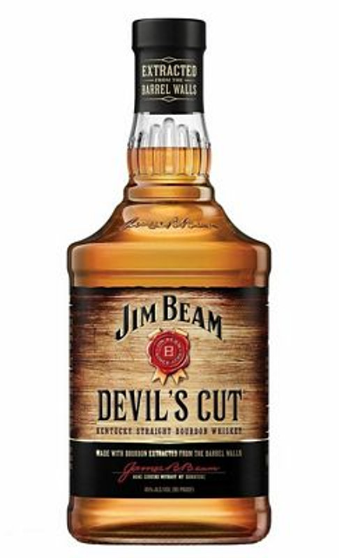 jim beam devils cut bottle shaped sticker 2