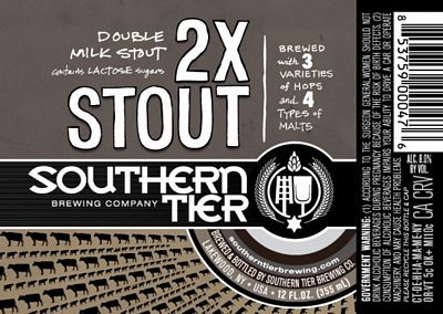 Southern Tier 2X Stout Lable Sticker