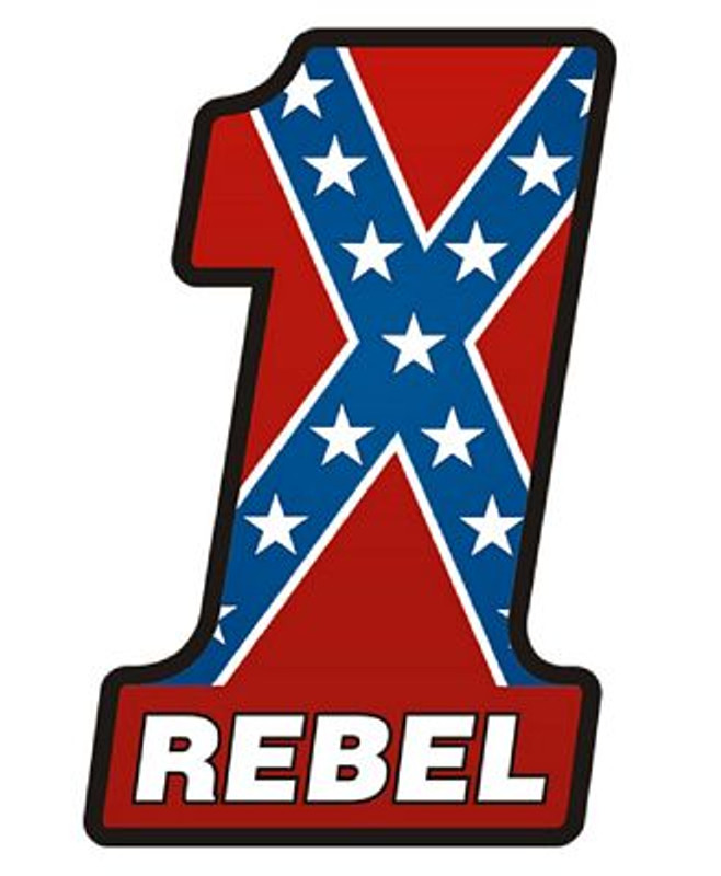Rebel Confederate Flag Number One #1 Sticker Decal