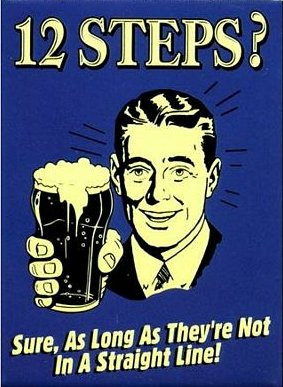 12 Step Rectangular Decal Sticker