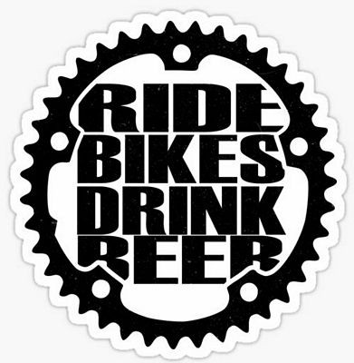 RIDE BIKES DRINK BEER STICKER