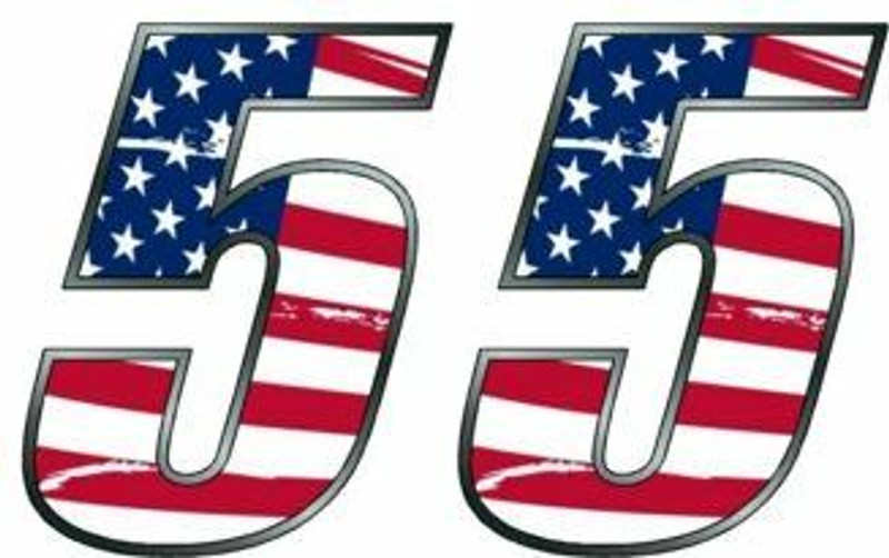 Patriotic, Two Digit Race Number Kit