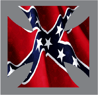 rebel iron cross shaped sticker