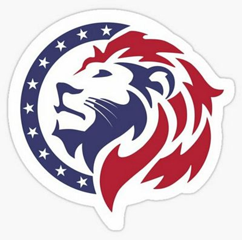 MAGA LION POLITICAL STICKER