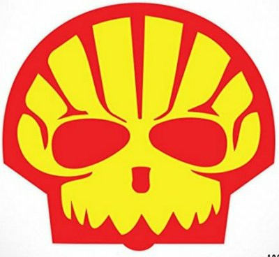 SHELL HELL FUNNY CAR AUTO STICKER