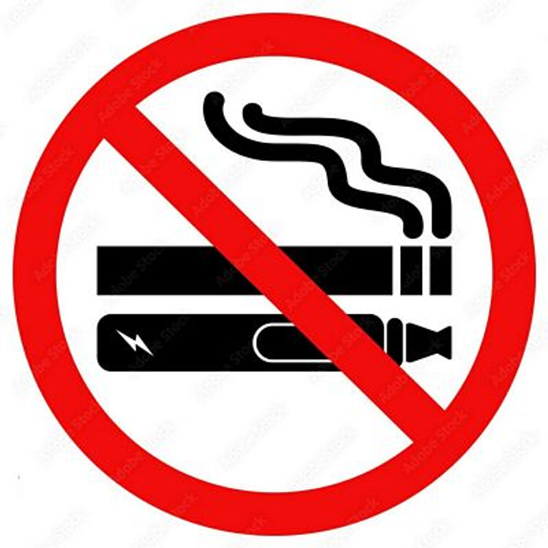 NO Smoking or Vaping Cigarette Sticker