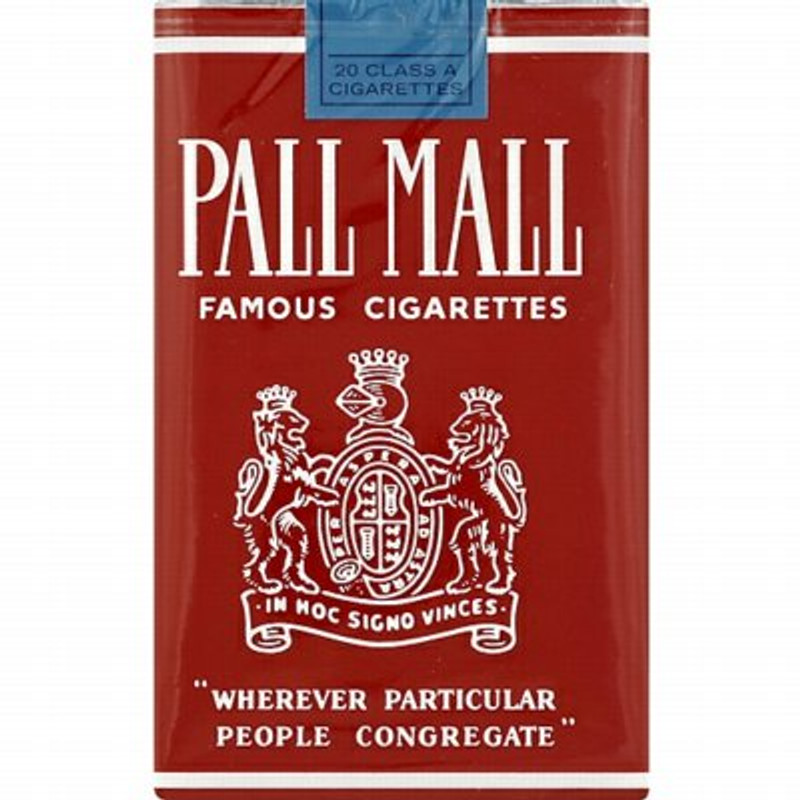 PALL MALL cigarette box sticker