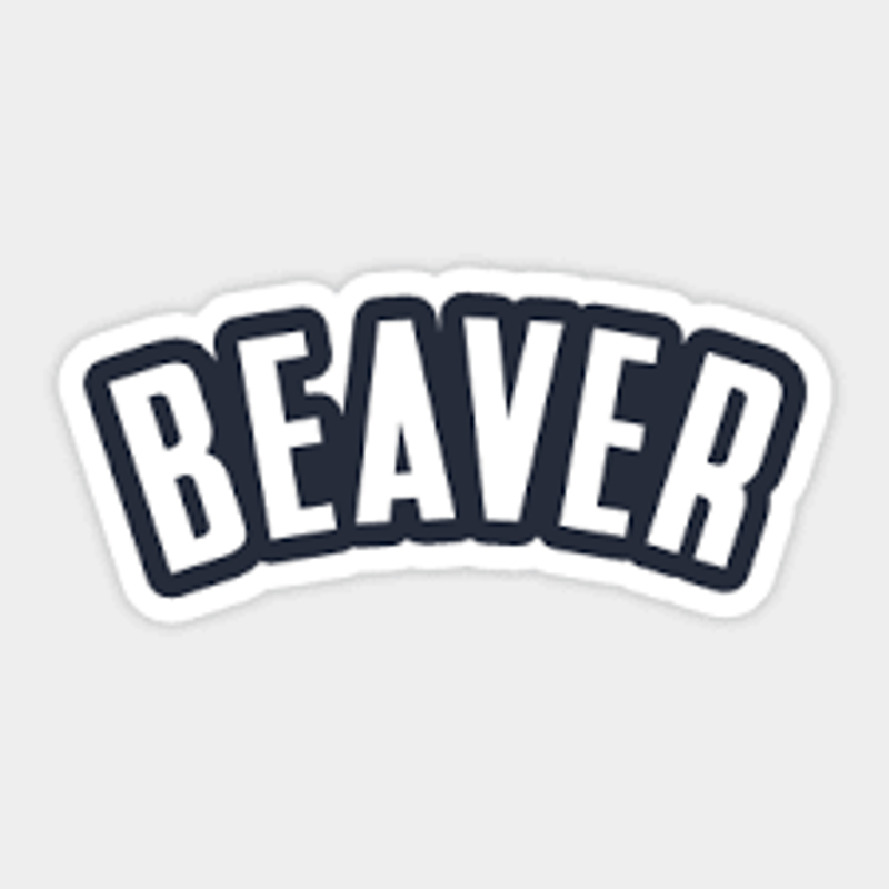 BEAVER Script Sticker