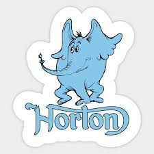 Cat in the HAt HORTON Sticker