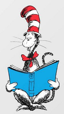 Cat in the hat reading book
