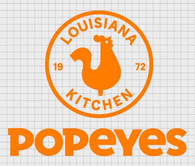 Popeyes Chicken FAst Food Logo Sticker