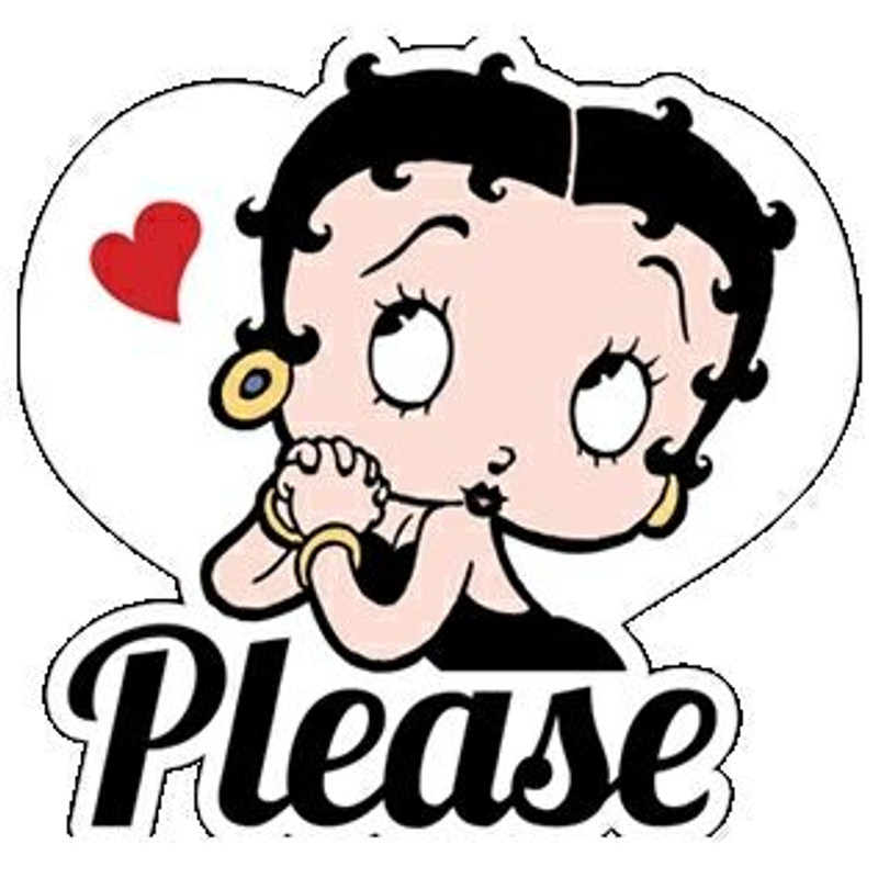 betty boop please color sticker