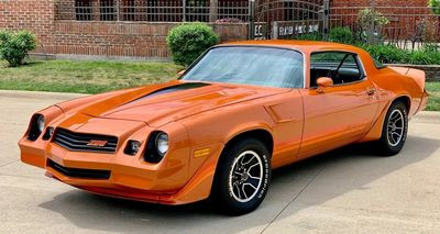 CAMARO Z28 ORANGE car pic sticker