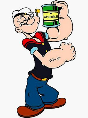 POPEYE WITH SPINACH STICKER