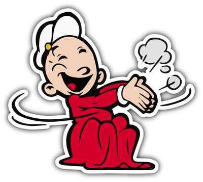 SWEET PEA COLOR happy POPEYE STICKER