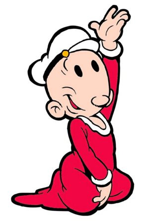 SWEET PEA COLOR WAVE POPEYE STICKER