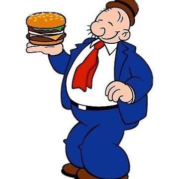 whimpy in blue popeye sticker