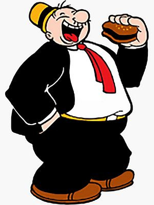WHIMPY WITH BURGER POPEYE STICKER