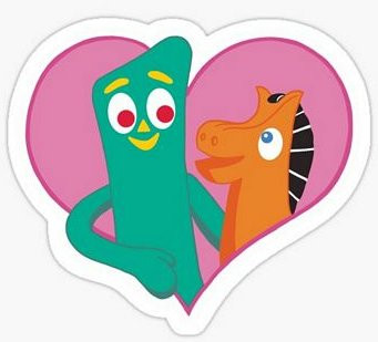 G&P in Heart Sticker