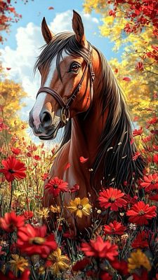 HORSE AI ART STICKER 04