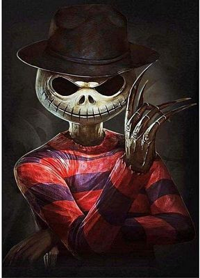 FREDDY SKULL AI ART STICKER 05