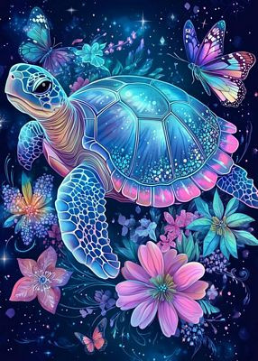 TURTLE FISH WILD ANIMAL AI ART STICKER 07