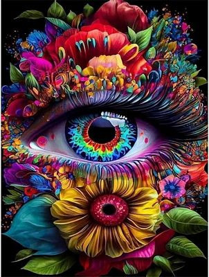 EYE FLOWERS LGBTQ AI ART STICKER 2