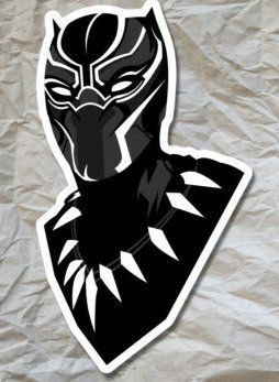black panther cartoon sticker 4