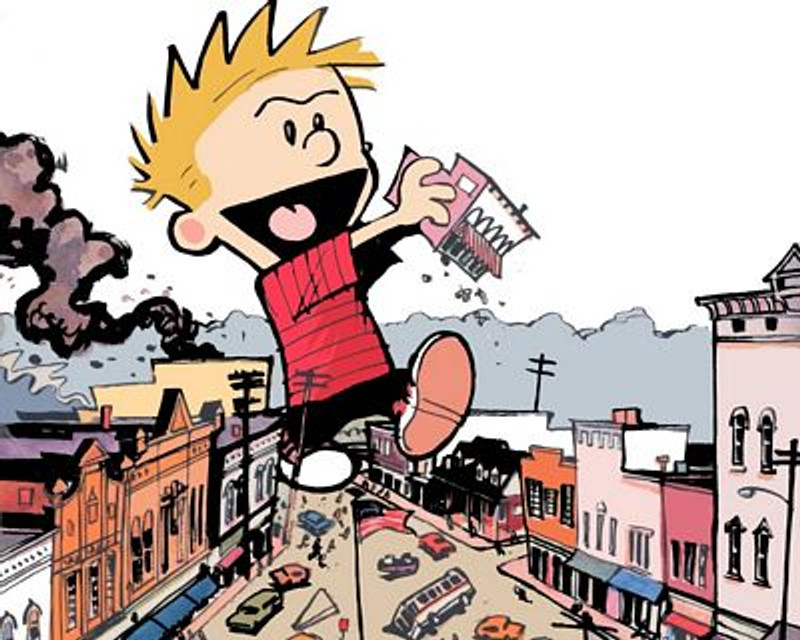 Calvin and Hobbes Rectangular Color Stickers 17