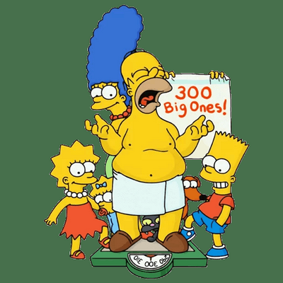 300 big ones simpson sticker