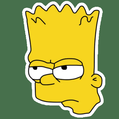 bart simpson HEAD Sticker 4