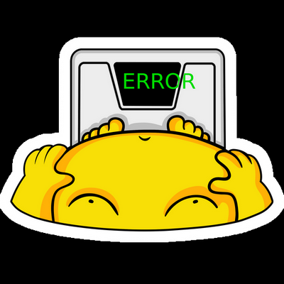 body weight scale error Simpsons Sticker