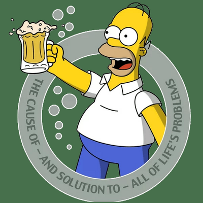 homer answer to life problems simpsons sticker