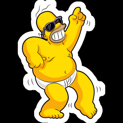 homer dancing simpsons sticker