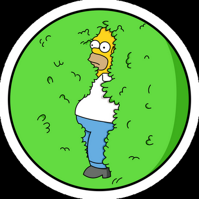 homer hiding simpsons sticker
