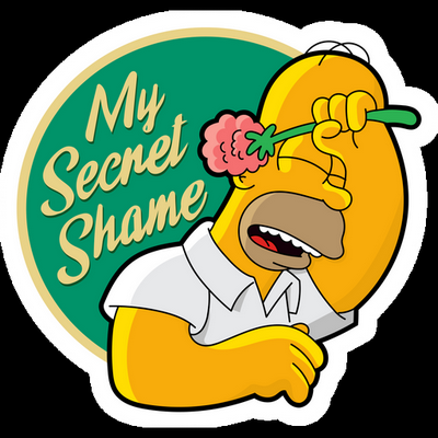 homer my secret shame Simpsons Sticker