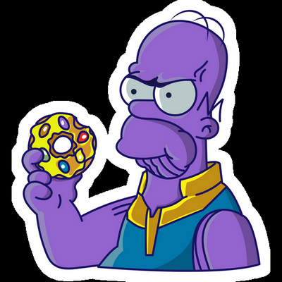 homer thanos Simpsons Sticker