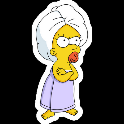 maggie angry simpsons sticker