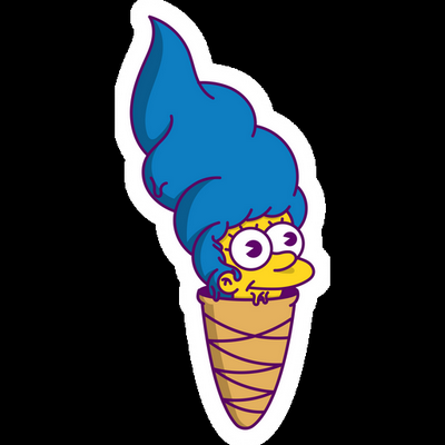 marge ice cream simpsons sticker