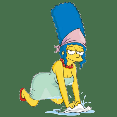 marge scrubs Simpsons Sticker