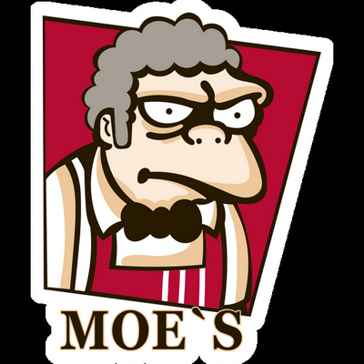 moe KFC simpsons sticker