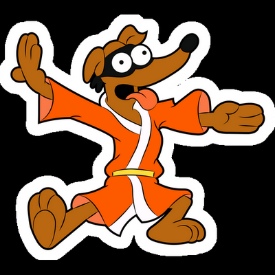 slh karate simpsons sticker