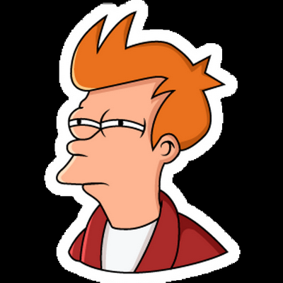 futurama fry not sure weatherproof sticker
