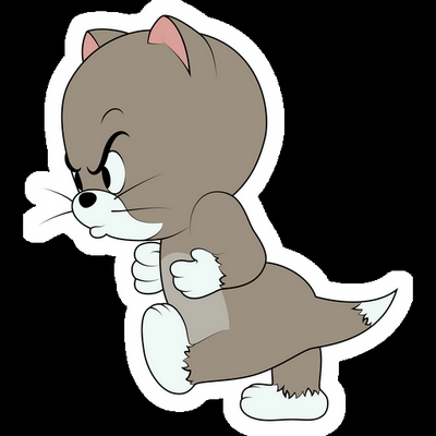 furious topsy cartoon sticker