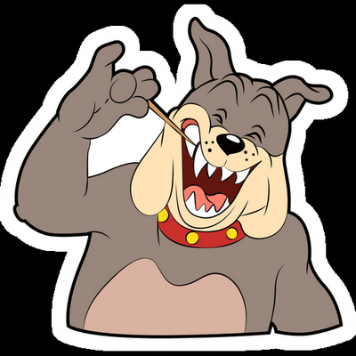 tom and jerry spike teeth cartoon sticker