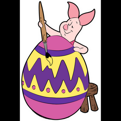 piglet easter cartoon sticker