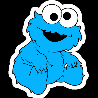 baby cookie monster sesame street sticker